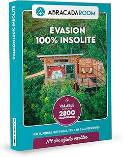 JungleGift Abracadaroom - Coffret Cadeau - Evasion 100% Insolite - Offrez Un Cadeau 100% Insolite, pour 2 Personnes - 2800 établissements insolites Partout en France