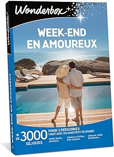 Wonderbox - Week-End en Amoureux - Coffret Cadeau - Idée Cadeau Séjours