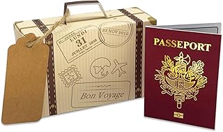 The UK Factory Mini Valise & Mini Passeport – Coffret Cadeau Parfait pour la Saint-Valentin, les Anniversaires et les Voyages en Famille !