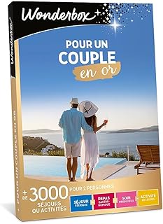 Wonderbox - Coffret Cadeau - pour Un Couple en Or - 3400 Séjours ou Activités pour 2 Personnes : Séjours d