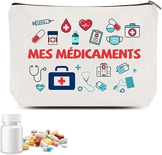 ShiQiao Spl Sac de Rangement Médicaments Organisateur Portable Trousse de Voyage Médicale Compact Sacoche pour Médicaments Maman Papa Cadeau d