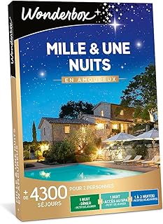 Wonderbox - Coffret Cadeau - Mille & Une Nuits en Amoureux - idée Cadeau Couple