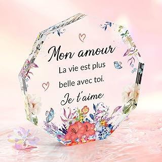 Cadeau Saint Valentin Cadeau Couple Amoureux Cadeaux Copine Amour Acryliques Cadeaux pour Sa Copine Mariage Anniversaire Cadeau Amoureux pour Femme Cadeau Anniversaire Femme